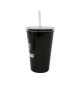 Copo Com Tampa Plástico Canudo 500ml Galo Atlético Mineiro - Mileno